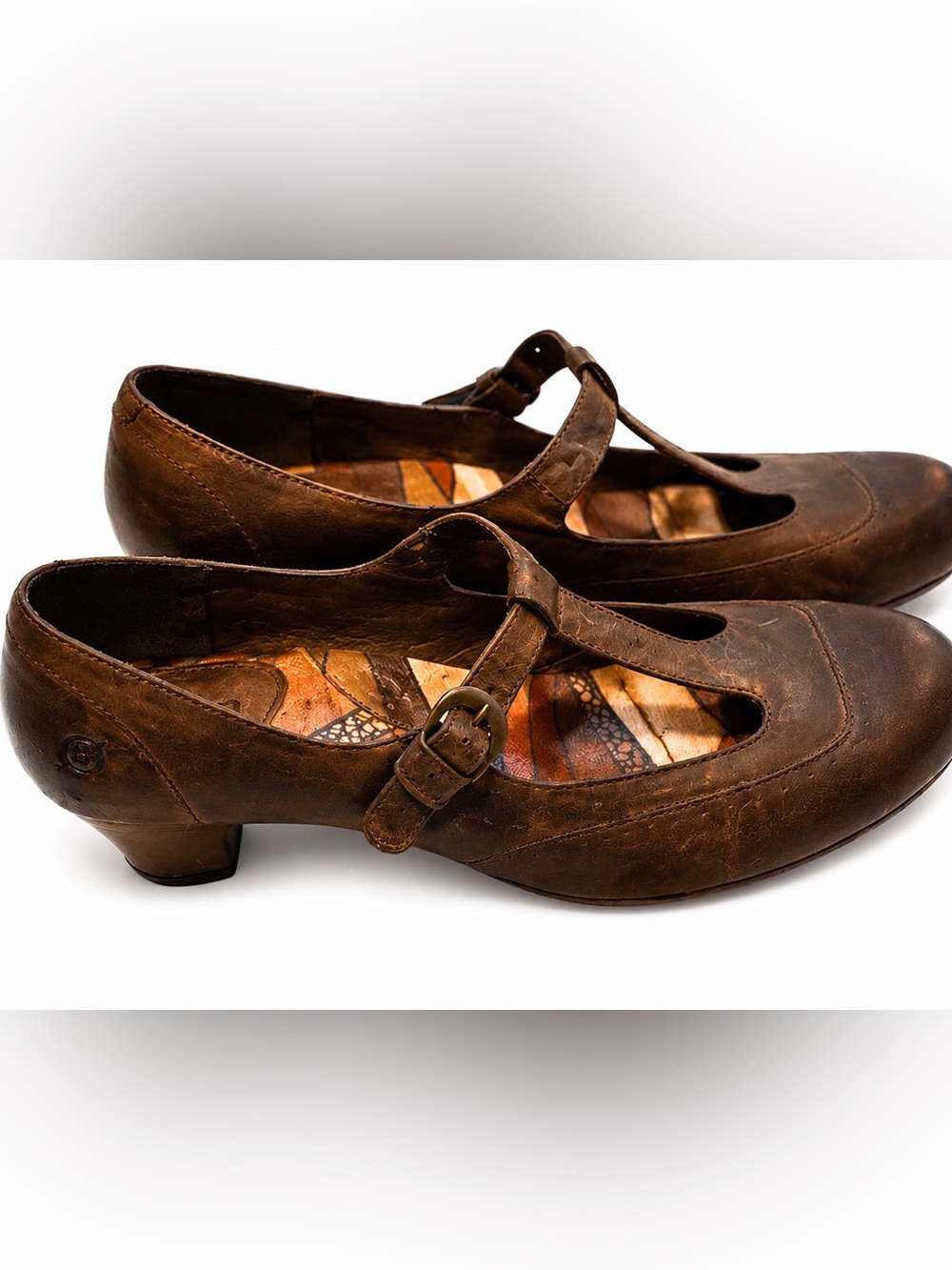 Born Brown Leather Mary Jane Heels – Women's Size EU41/US10
